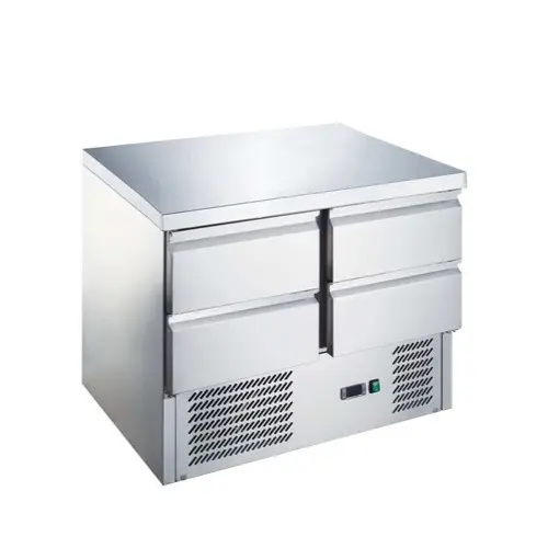 Table refrigeree inox positive 4 tiroirs – 0/+8°C – GN 1/1