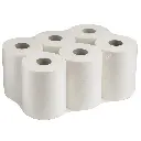 Papier d'essuyage à dévidage central 2 plis blanc – F&G – 6 rouleaux
