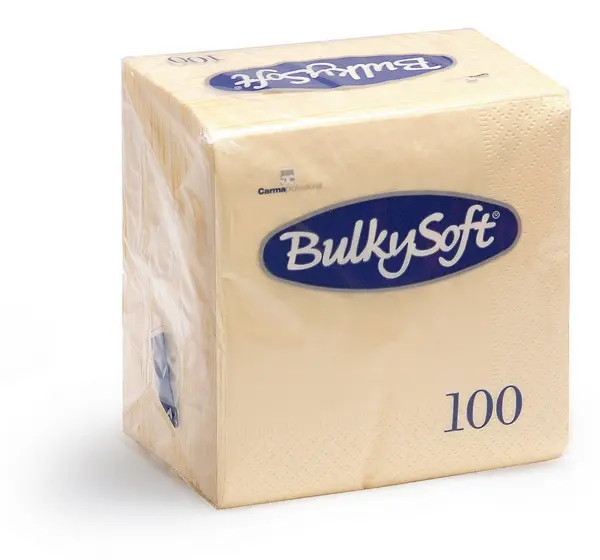 BulkySoft® Servietten Napkins Creme 2-lagig 33x33 cm 2000 Stück 32160