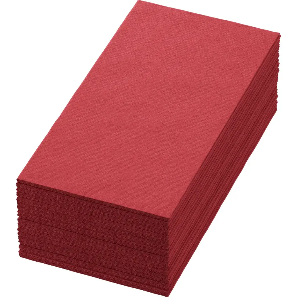 Airlaid Bio Servietten Dunisoft® 40x40 cm 1/8 Falz 360 Stk Bordeaux