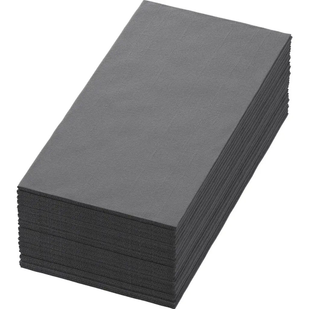Airlaid Bio Dunisoft® Servietten 40x40 cm Falzung 1/8 360PCS Grau Granit