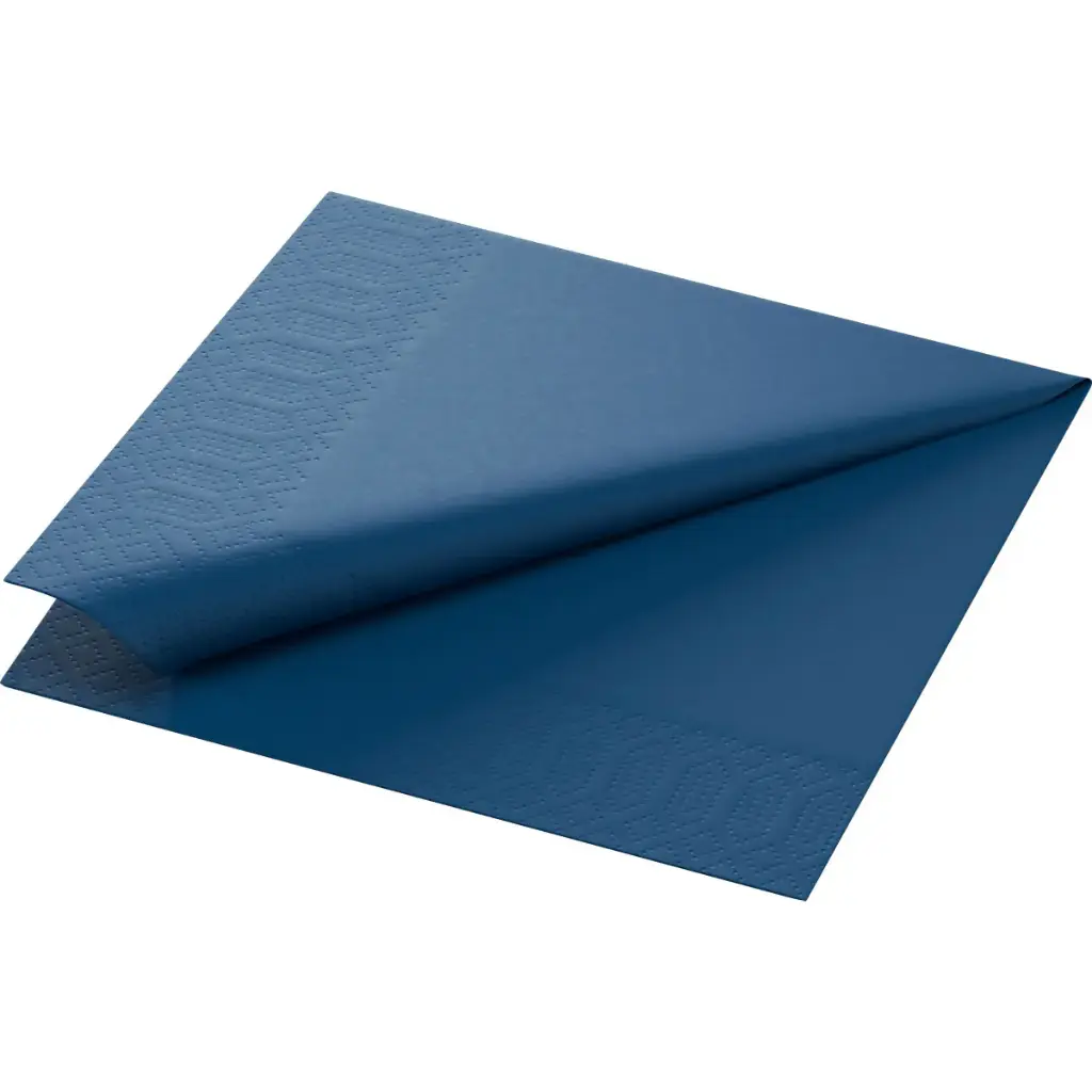 Serviettes Ouate 33x33 cm 2 Plis 2000PCS Bleu Foncé