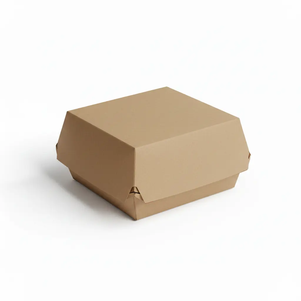 Hamburger-Box Kraft 11.5x11.5x8cm 4X100pcs – Lebensmittelverpackung