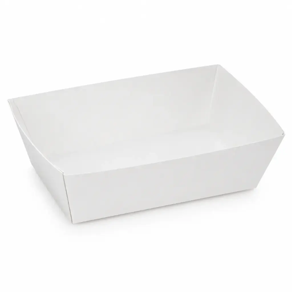 Ravier à frites carton blanc C93 – 150×90×54 mm – 250 pièces