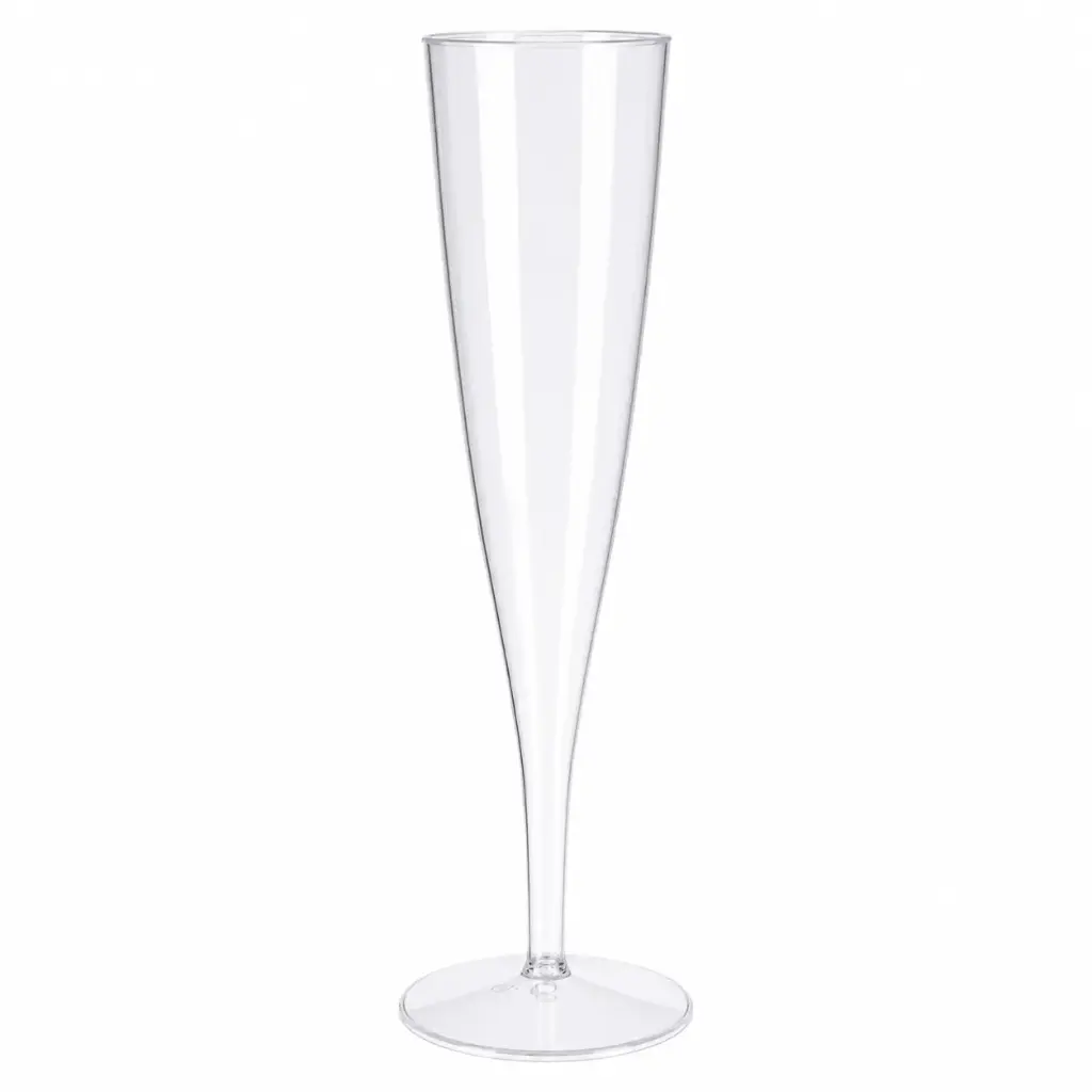 Flûte à champagne réutilisable transparente 12/15 cl – 100 pièces
