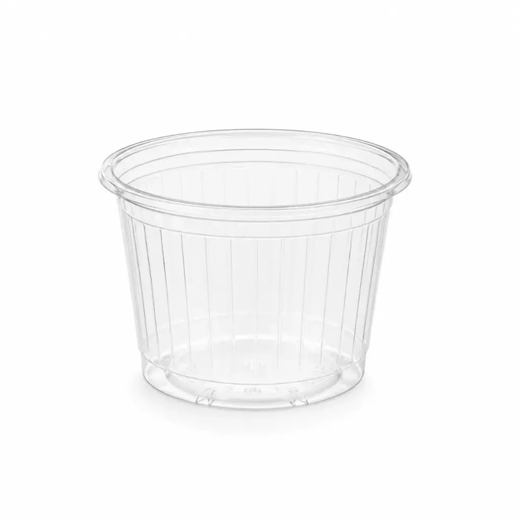 Pot à sauce strié transparent 8 cl Ø67 mm – 1000 pièces
