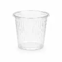 Pot à sauce strié transparent 10,5 cl Ø67 mm – 1000 pièces