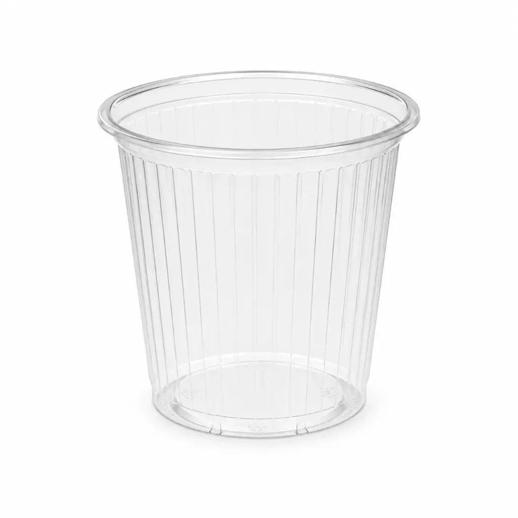 Pot à sauce strié transparent 12,5 cl Ø67 mm – 1000 pièces