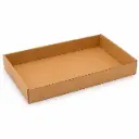 Kartontablett braun 40 × 25 × 7 cm – 50 Stück