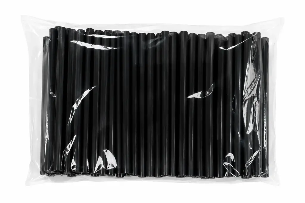 Paille réutilisable noire Ø8 × 150 mm – 20 x 250 pièces (5000pcs)