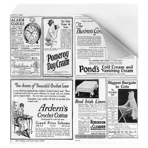 Papier ingraissable ouvert 2 côtés Fast Food "TIMES" 35 G/M2 16x16,5 cm Blanc Parch.ingraissable 500 unités