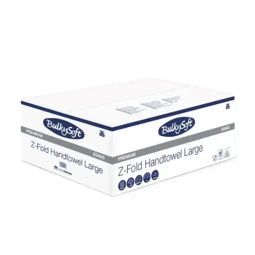 Papier Essuie-Mains Zigzag BulkySoft Premium 23,5x24 cm 2 Plis Pliage en Z 83400