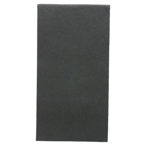 Ecolabel Servetten 'DOUBLE POINT' 18 G/M2 40x40 cm Zwart Tissue 1/8-vouw 1200 Stuks