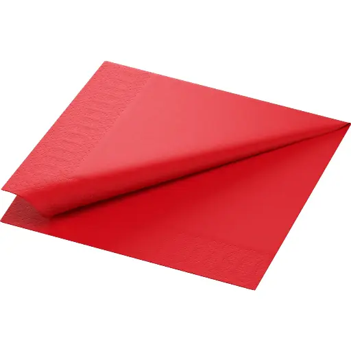 Serviettes Ouate 40x40 cm 2 Plis 1250PCS Rouge