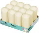 Bougies cylindres lisses Ivoire Bolsius 62h 170mm x 68mm 12PCS