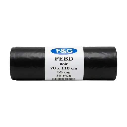 Sacs poubelle noirs 100L 70x110cm PEBD - 55 Microns - 100PCS
