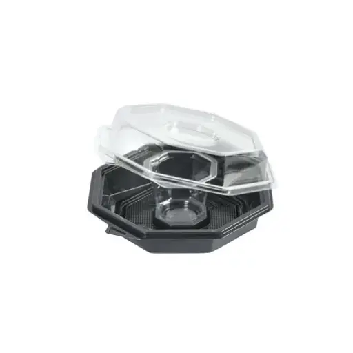 Bakje Octaview Duni 410 ml met Sauspot Grijs 1 Vak 420 stuks