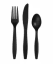 Fourchettes noires réutilisables PP 20X50pcs