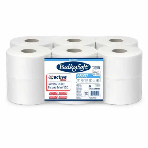 Papier toilette Active-Clean Mini-Jumbo BulkySoft 65937 2 plis 12 rouleaux