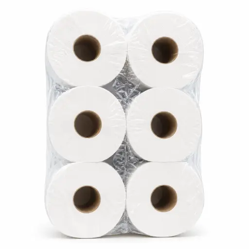 Abwicklung Küchenrolle Centrefeed BulkySoft 1-lagig 270m - 6 Rollen