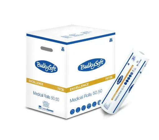 Massagetafelpapier (Onderzoekspapier) BulkySoft Excellence 2 lagen 50m - 9 rollen - Zuiver cellulosevlies