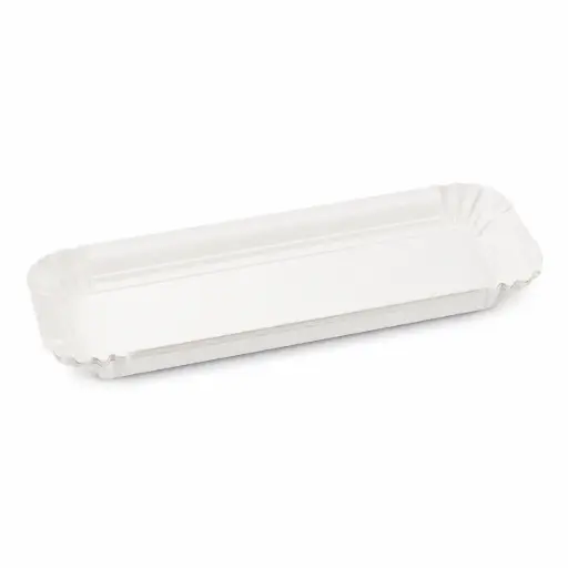 Plateau carton blanc 6,5 × 22 cm – 2000 pièces