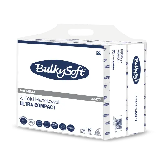Essuie-Mains Zigzag Ultracompact BulkySoft Premium 21,5×24 cm 2 Plis 83477